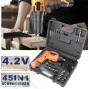 45IN1 4.2V Lithium Cordless Screwdriver USB Rechargeable Hиheld Drill Tool Folded or Straight Using 